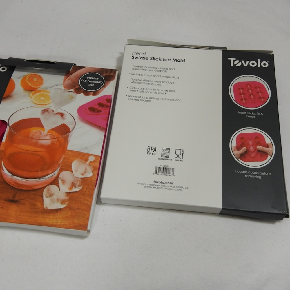 New Tovolo Heart Swizzle Stick Ice Mold - Picture 4 of 5